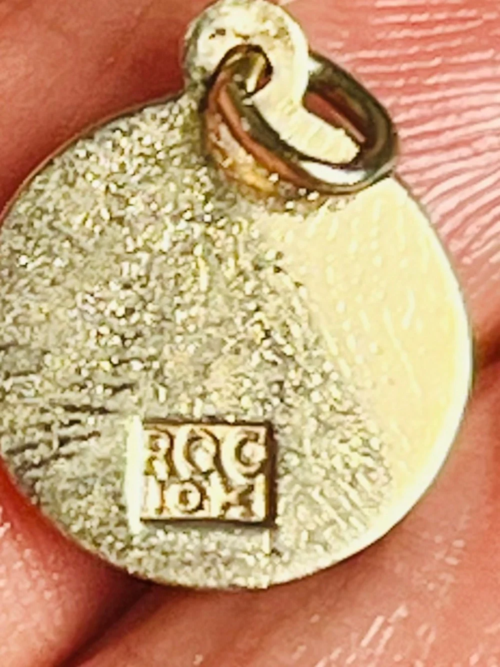 10k Solid Gold Saint Christopher 1/2 Inch Round Pendant Medal